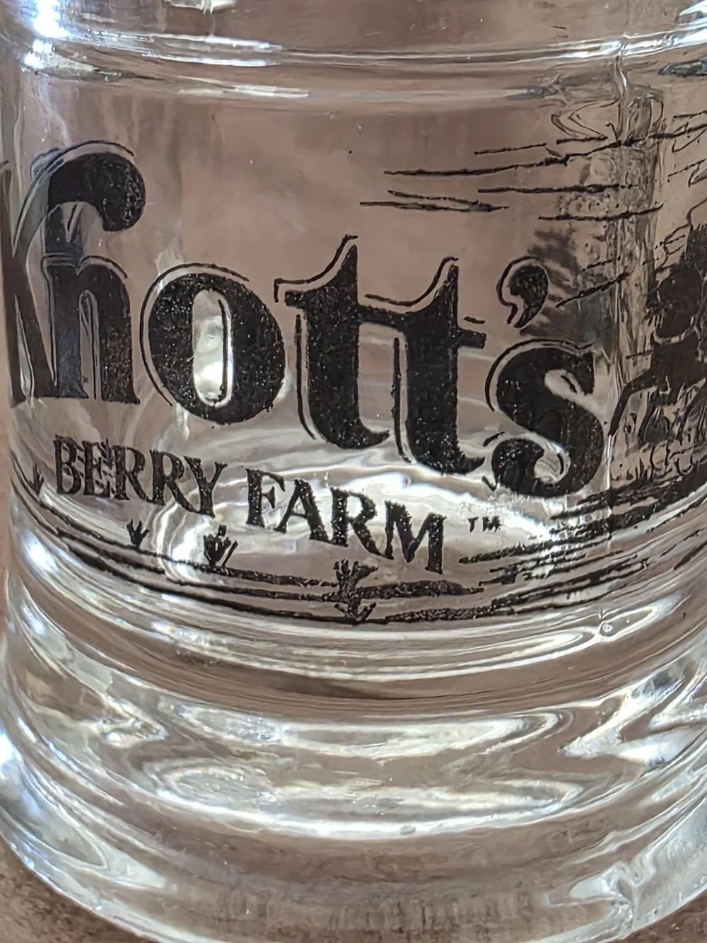 Knott's Berry Farm Glass Beer Stein Shot Glass